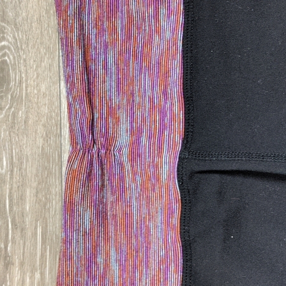 Lululemon Gather and Crow Crop Leggings Black/Wee Are From Space Pink sz 4 - Picture 9 of 12